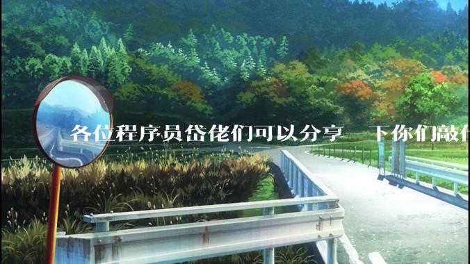 各位程序员岱佬们可以分享一下你们敲代码时的好习惯吗？